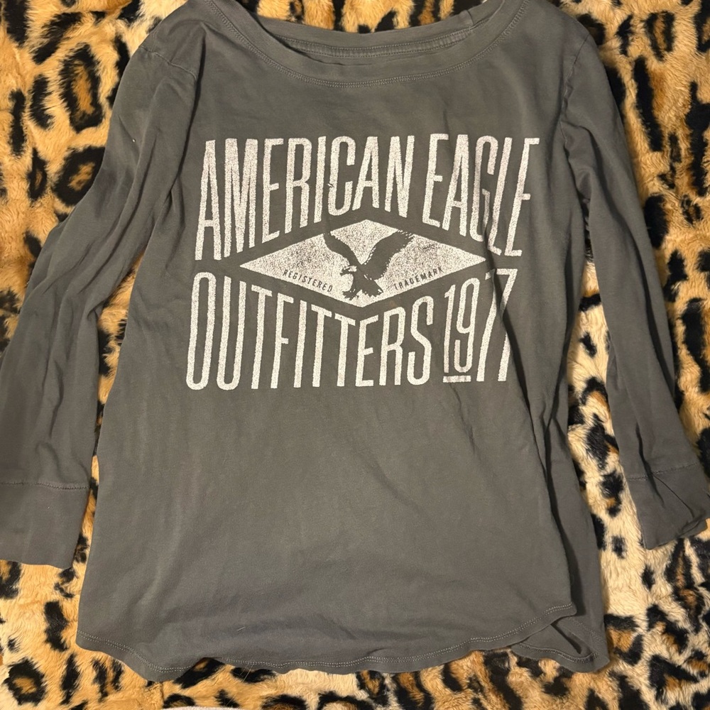 American Eagle Outfitters Black Graphic Tee